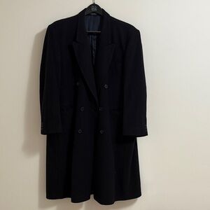 Men's Black Double-Breasted Coat
